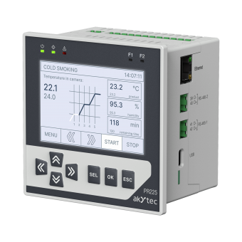 PR225 Panel-mounted Ethernet Graphic IPS LCD controller | akYtec GmbH PR225 Panel-mounted Ethernet Graphic IPS LCD controller