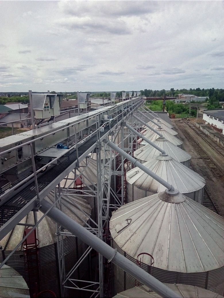 Grain receiving, additional processing and storage area