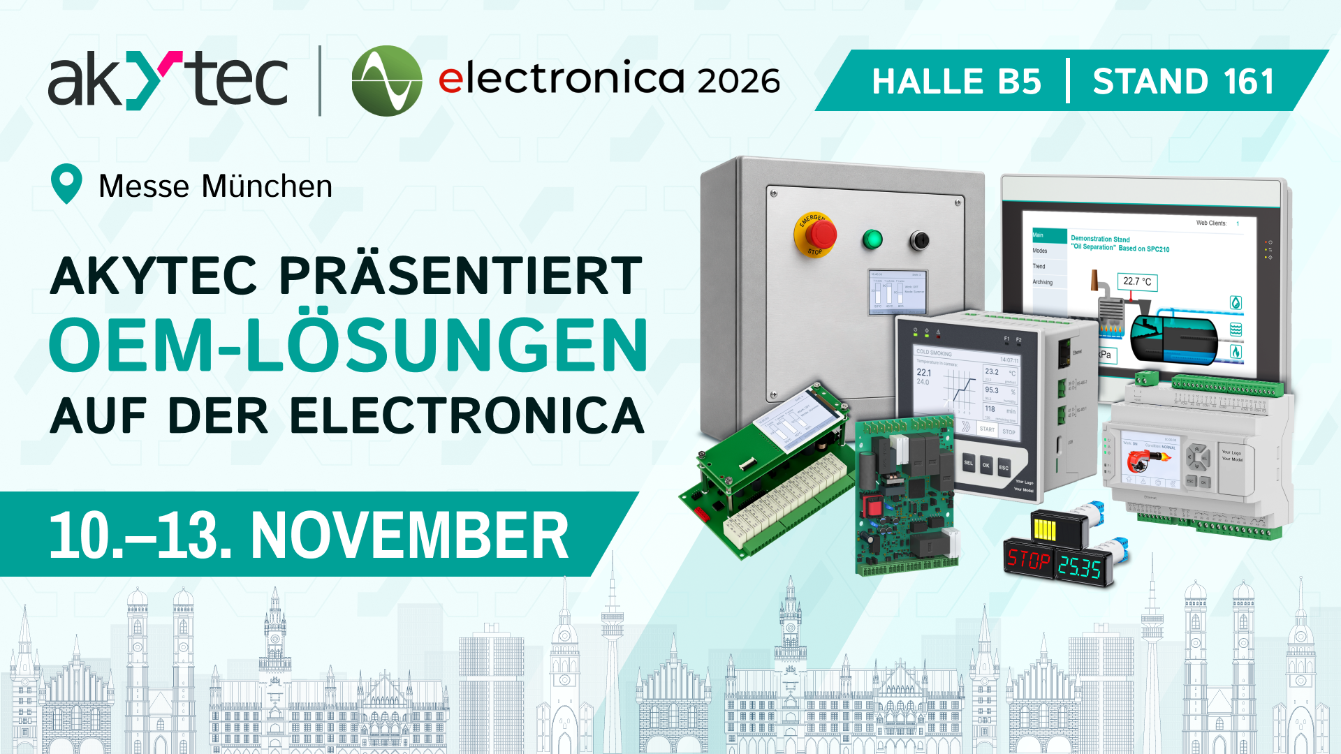 akYtec präsentiert OEM-Lösungen auf der Electronica 2026