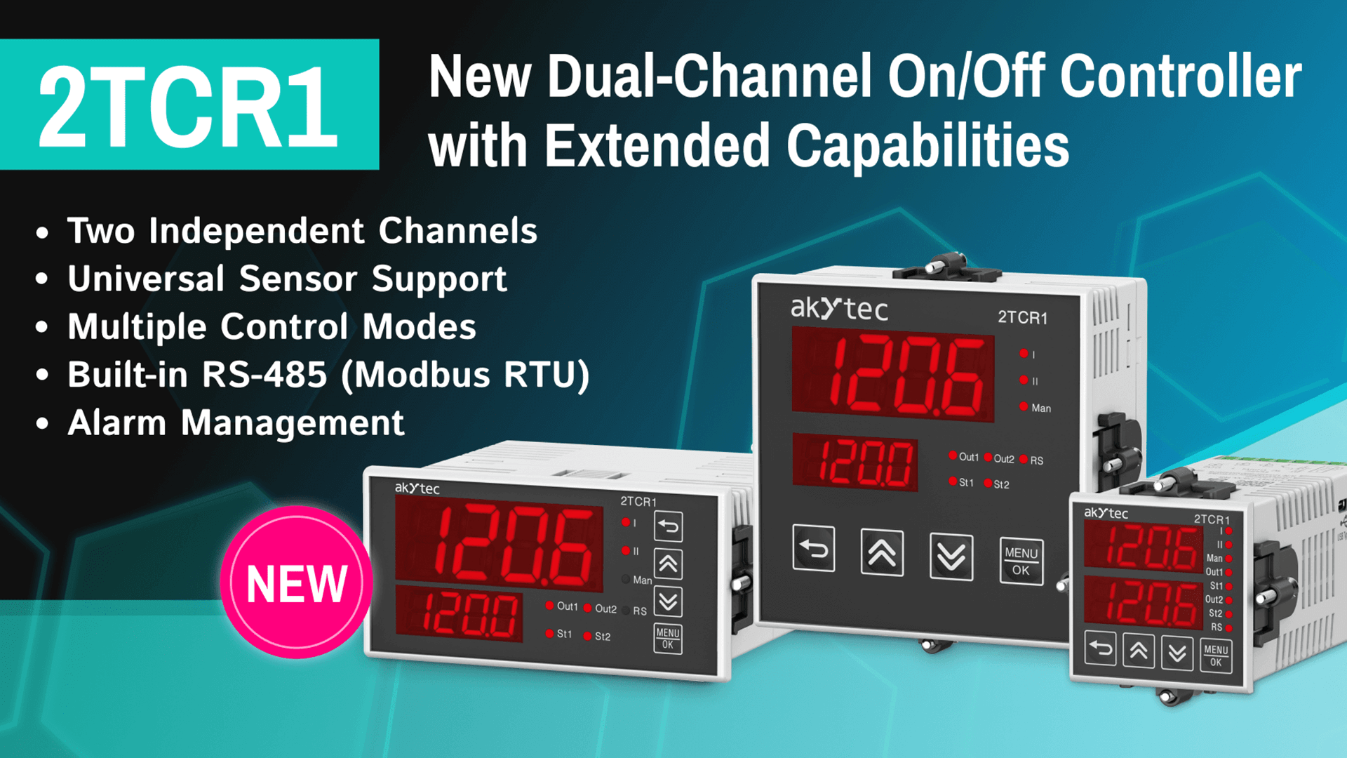 akYtec’s 2TCR1: New Dual-Channel On/Off Controller with Extended Capabilities