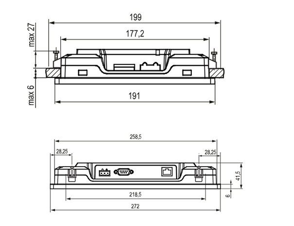 SPC210-10 side dimensions